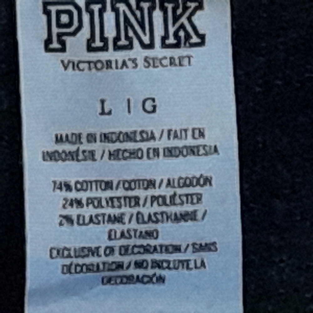 Victoria Secret PINK hoodie sweatshirt Asymmetrical Full zip ladies size Large - Picture 9 of 13